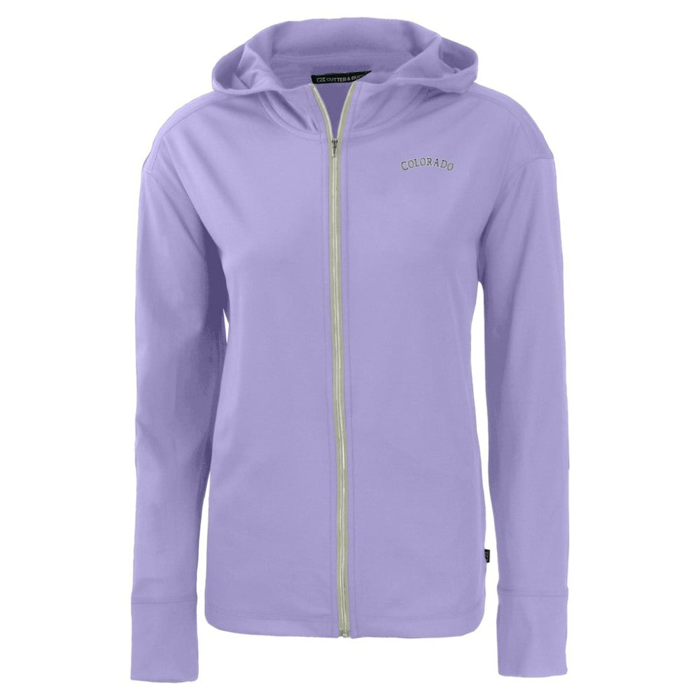 MLB Colorado Rockies Cutter & Buck Women's  Daybreak Eco Recycled Full-Zip Hoodie Jacket