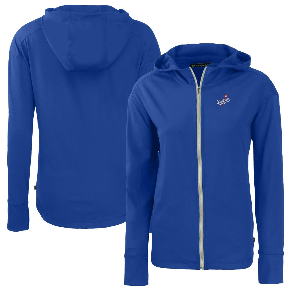 MLB Los Angeles Dodgers Cutter & Buck Women's  Daybreak Eco Recycled Full-Zip Hoodie Jacket