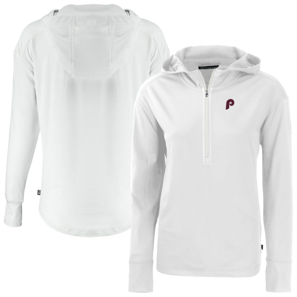 MLB Philadelphia Phillies Cutter & Buck Women's Daybreak Eco Recycled Half-Zip Hoodie