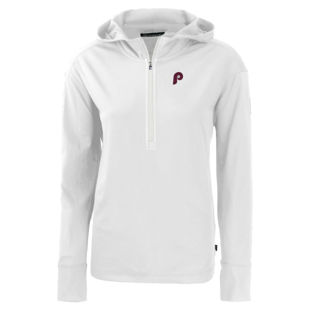 MLB Philadelphia Phillies Cutter & Buck Women's Daybreak Eco Recycled Half-Zip Hoodie