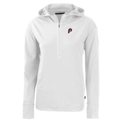 MLB Philadelphia Phillies Cutter & Buck Women's Daybreak Eco Recycled Half-Zip Hoodie