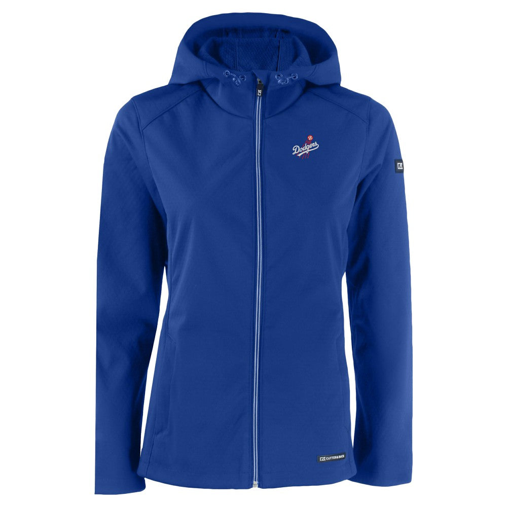 MLB Los Angeles Dodgers Cutter & Buck Women's Evoke Eco Softshell Recycled Full-Zip Jacket