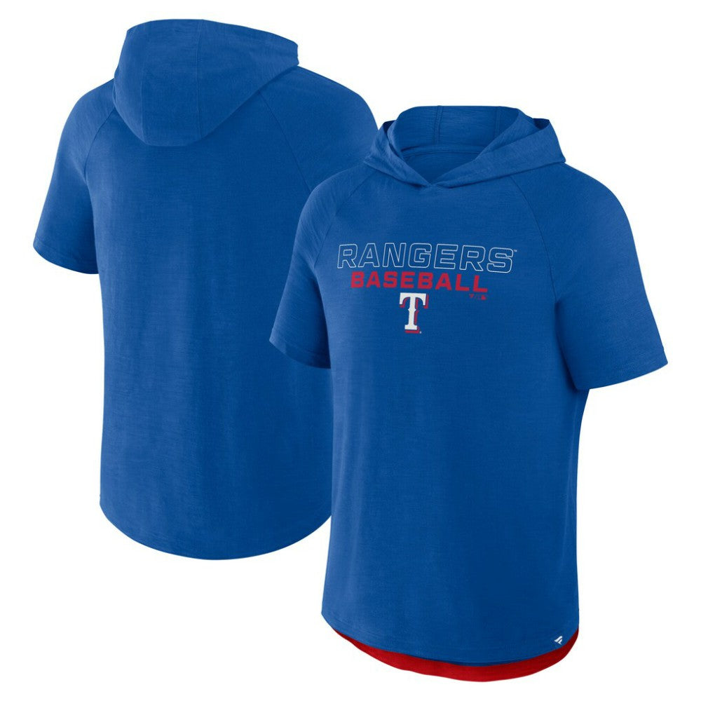 MLB Texas Rangers Fanatics Clubhouse Optimal Play Raglan Hoodie T-Shirt