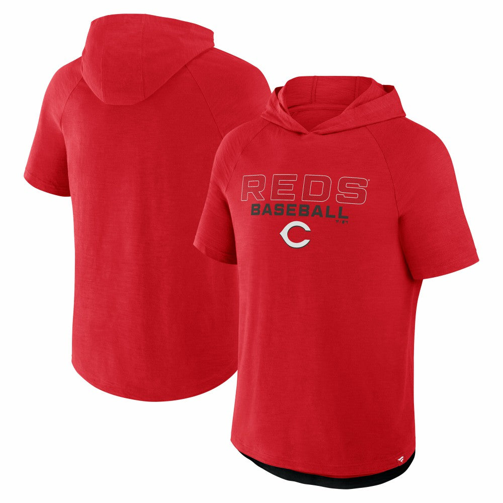 MLB Cincinnati Reds Fanatics Clubhouse Optimal Play Raglan Hoodie T-Shirt