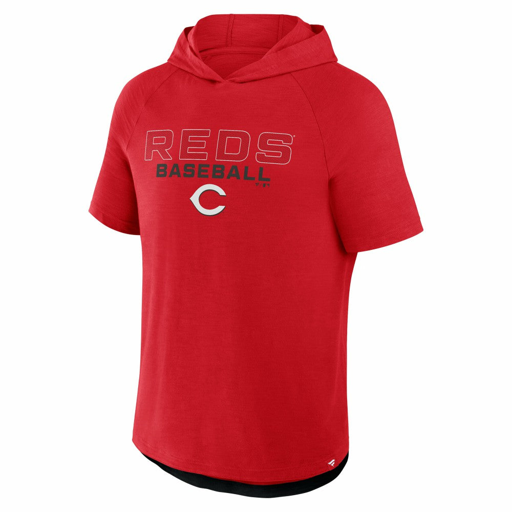 MLB Cincinnati Reds Fanatics Clubhouse Optimal Play Raglan Hoodie T-Shirt