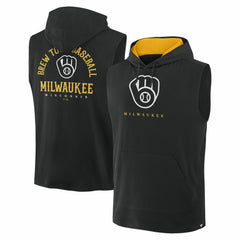 MLB Milwaukee Brewers Fanatics Fire Speed Sleeveless Pullover Hoodie