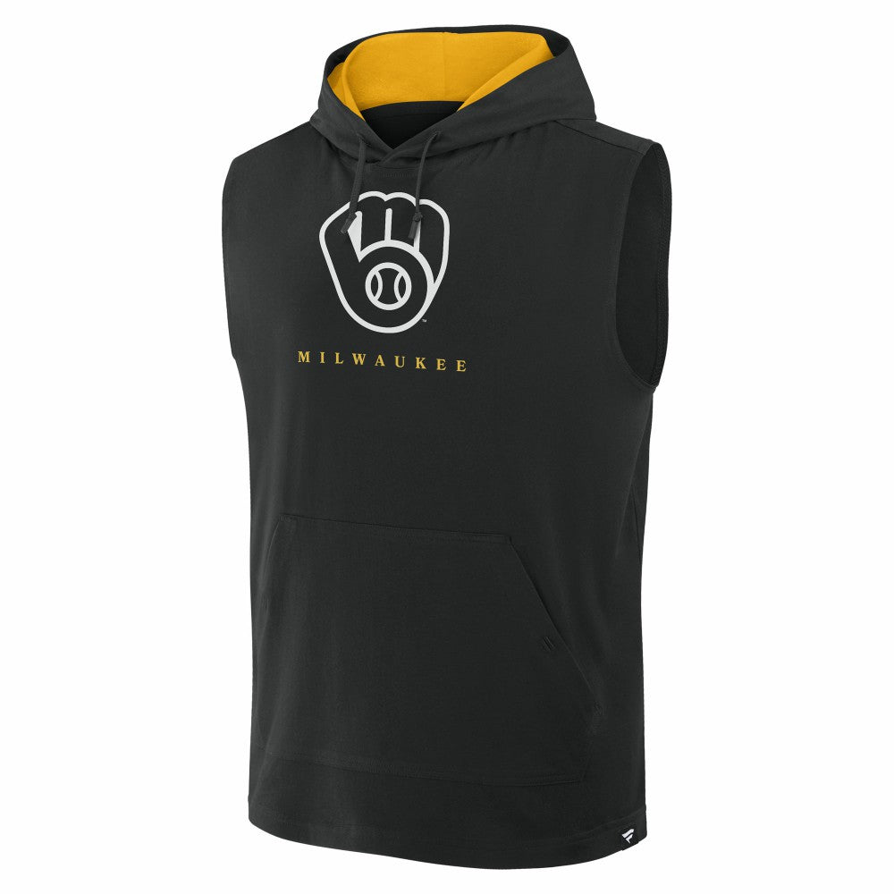 MLB Milwaukee Brewers Fanatics Fire Speed Sleeveless Pullover Hoodie