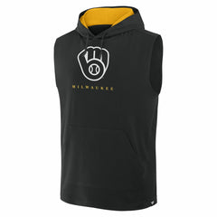 MLB Milwaukee Brewers Fanatics Fire Speed Sleeveless Pullover Hoodie