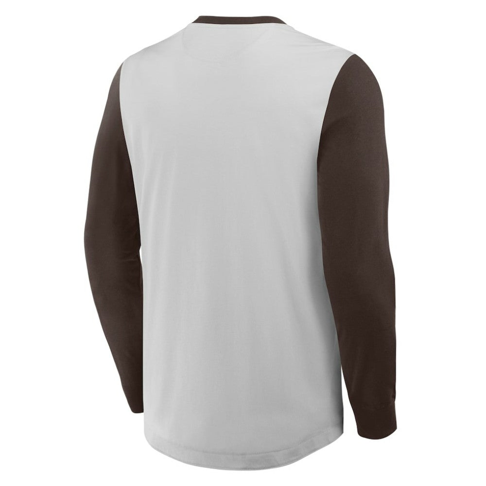 MLB San Diego Padres Fanatics Clubhouse Long Sleeve Henley Shirt