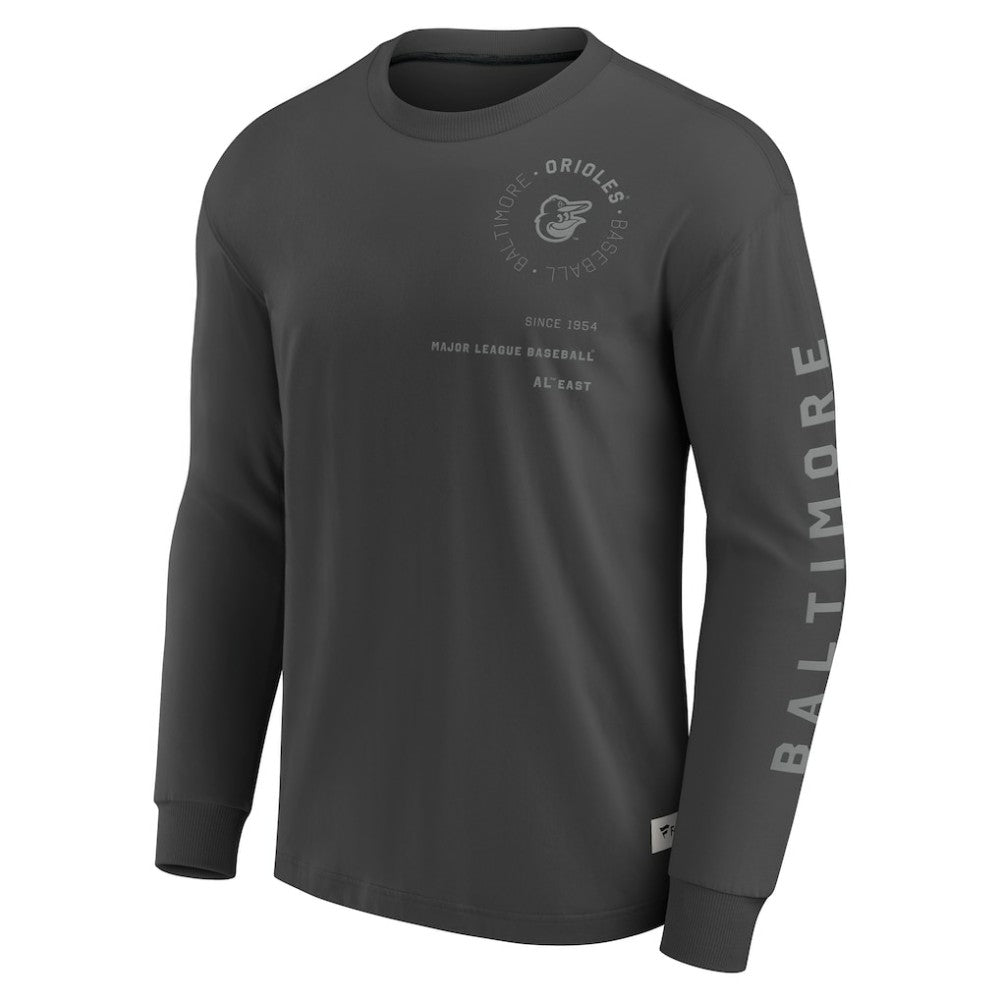 MLB Baltimore Orioles Fanatics Elements Future Ground Tonal Info Long Sleeve T-Shirt