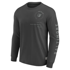 MLB Baltimore Orioles Fanatics Elements Future Ground Tonal Info Long Sleeve T-Shirt
