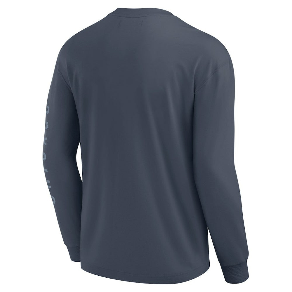 MLB Chicago Cubs Fanatics Elements Future Ground Tonal Info Long Sleeve T-Shirt