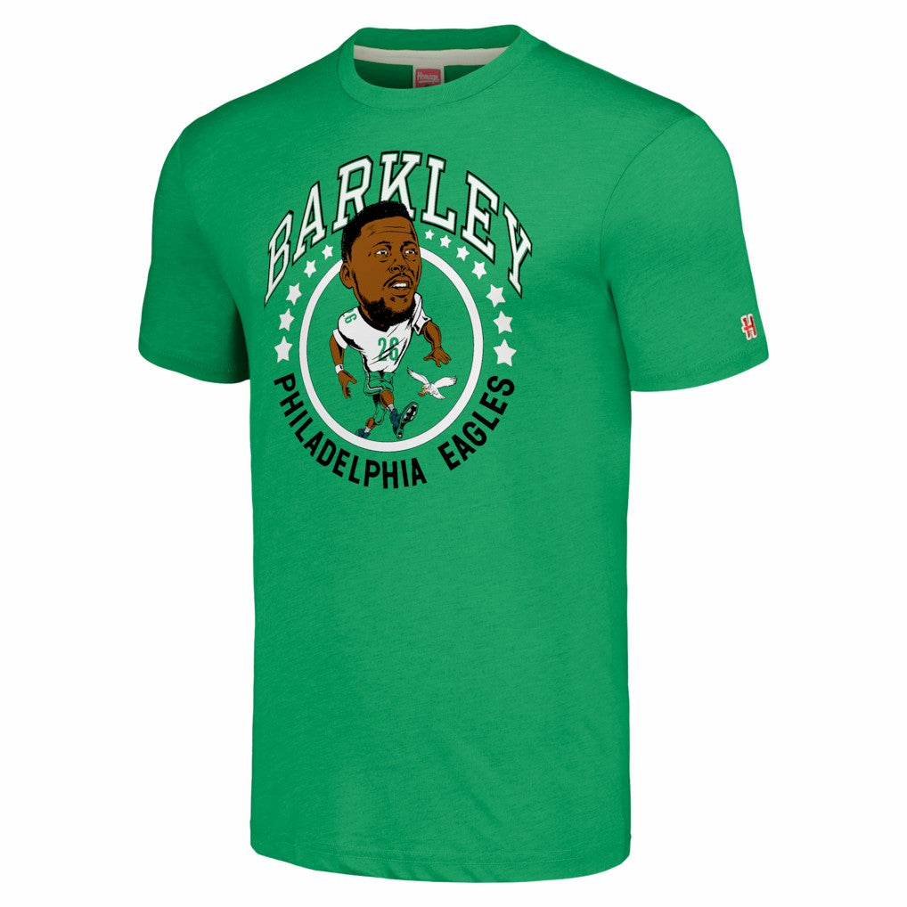 Saquon Barkley  Homage Unisex Caricature Player Tri-Blend T-Shirt - Philadelphia Eagles