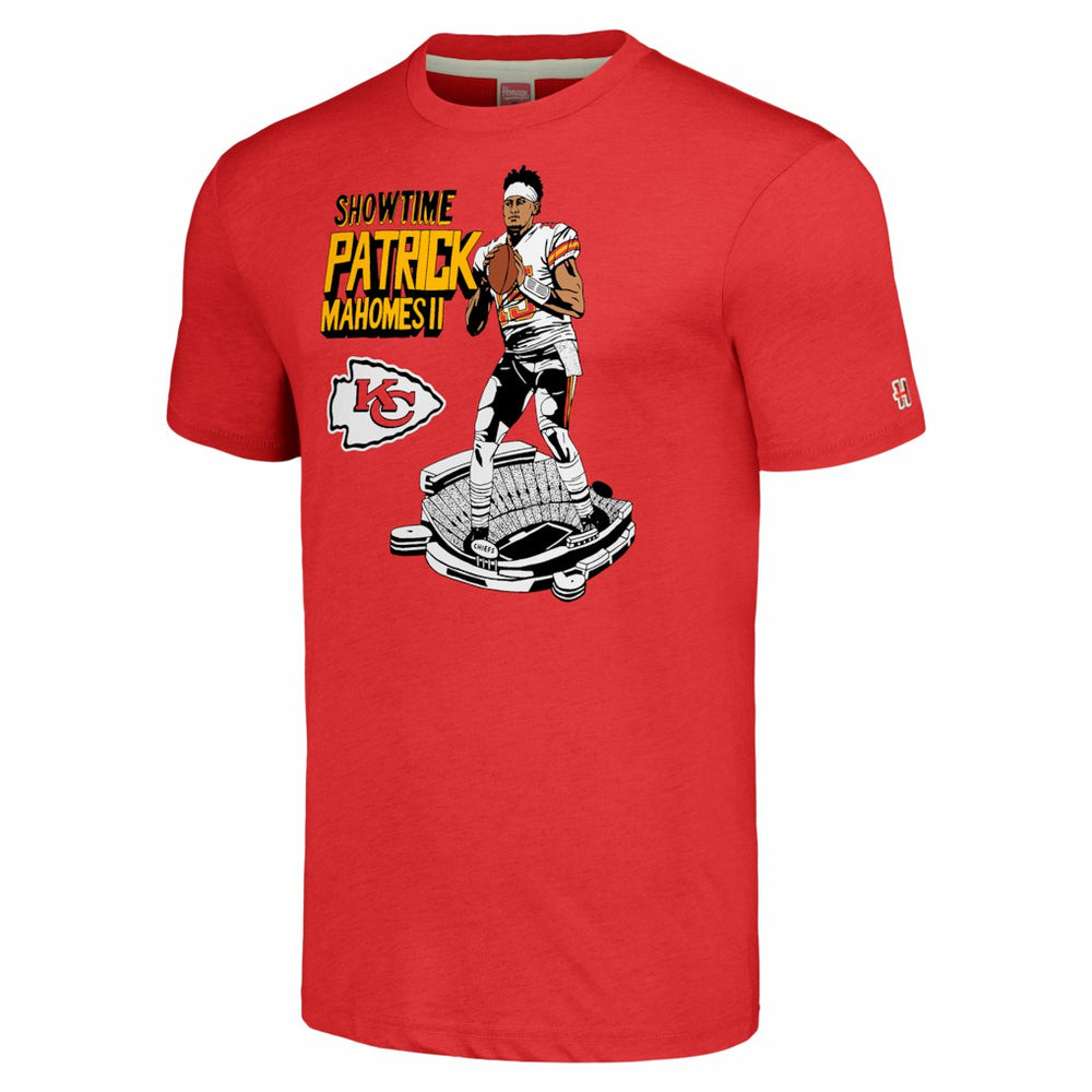 Patrick Mahomes  Homage Unisex Caricature Player Tri-Blend T-Shirt - Kansas City Chiefs