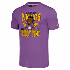 Justin Jefferson  Homage Unisex Caricature Player Tri-Blend T-Shirt - Minnesota Vikings
