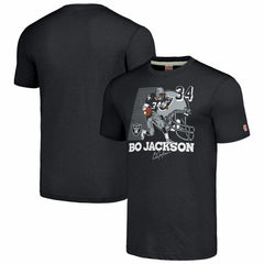Bo Jackson  Homage Unisex Caricature Retired Player Tri-Blend T-Shirt - Las Vegas Raiders