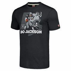 Bo Jackson  Homage Unisex Caricature Retired Player Tri-Blend T-Shirt - Las Vegas Raiders