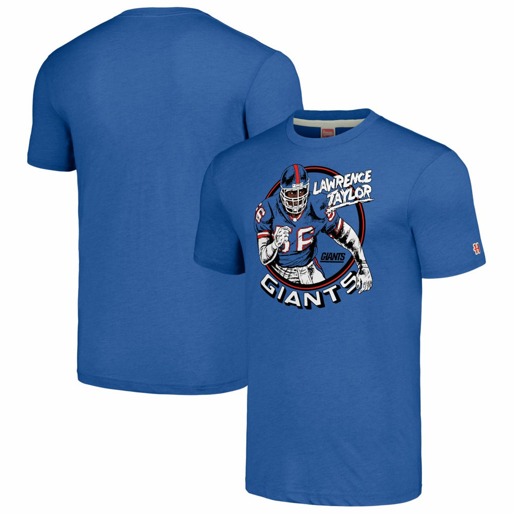 Lawrence Taylor  Homage Unisex Caricature Retired Player Tri-Blend T-Shirt - New York Giants
