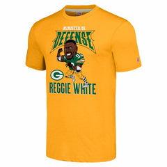 Reggie White  Homage Unisex Caricature Retired Player Tri-Blend T-Shirt - Green Bay Packers