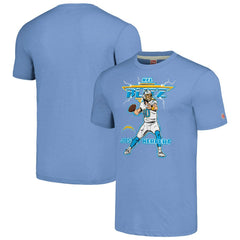 Justin Herbert  Homage Unisex NFL Blitz Player Tri-Blend T-Shirt - Los Angeles Chargers