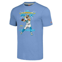 Justin Herbert  Homage Unisex NFL Blitz Player Tri-Blend T-Shirt - Los Angeles Chargers