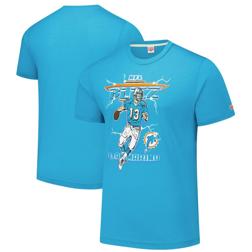 Dan Marino  Homage Unisex NFL Blitz Retired Player Tri-Blend T-Shirt - Miami Dolphins