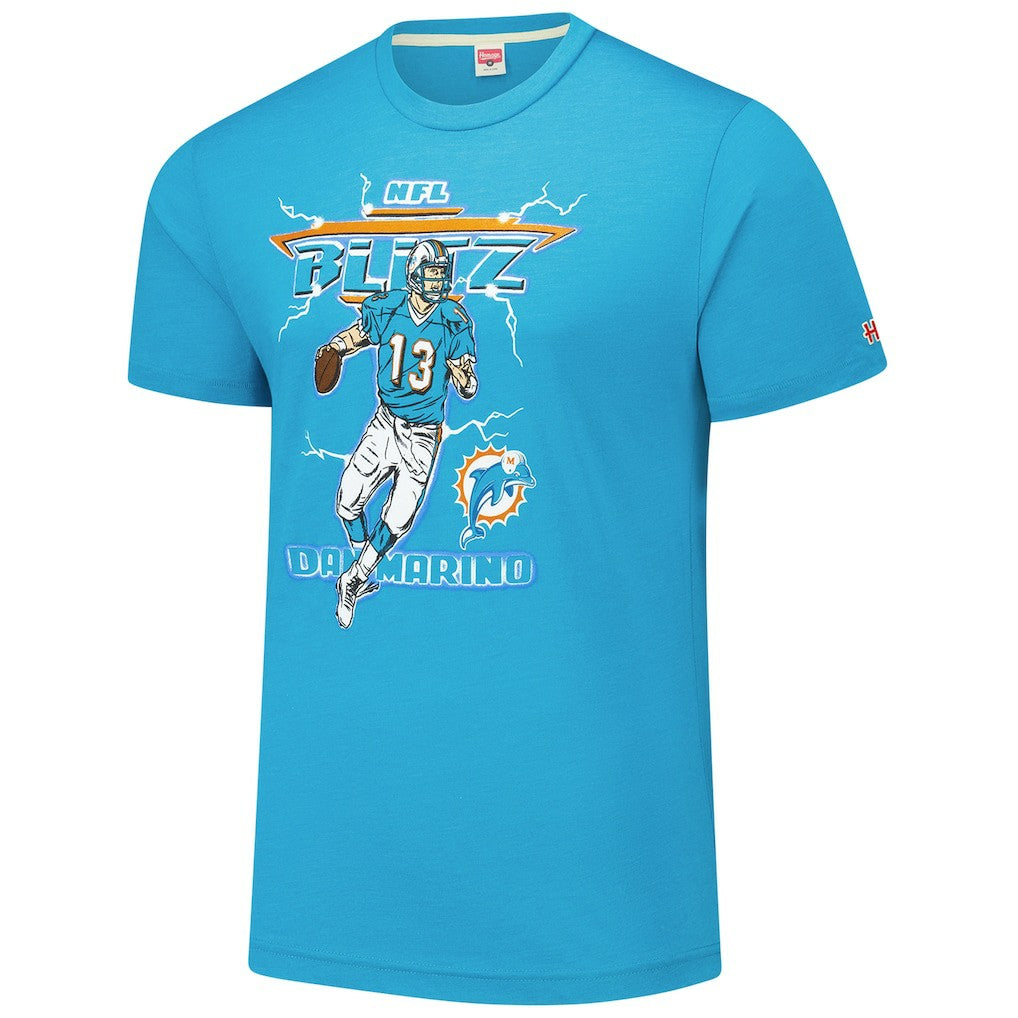 Dan Marino  Homage Unisex NFL Blitz Retired Player Tri-Blend T-Shirt - Miami Dolphins