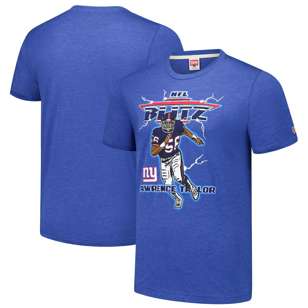 Lawrence Taylor  Homage Unisex NFL Blitz Retired Player Tri-Blend T-Shirt - New York Giants