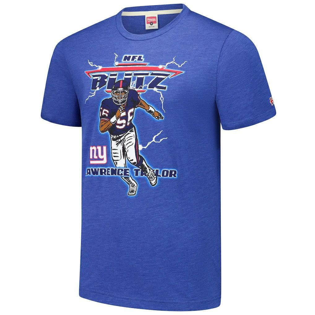 Lawrence Taylor  Homage Unisex NFL Blitz Retired Player Tri-Blend T-Shirt - New York Giants