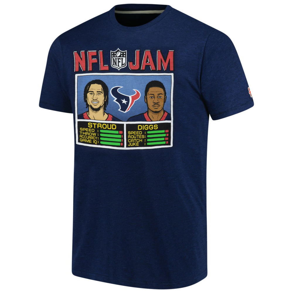 C.J. Stroud & Stefon Diggs  Homage Unisex NFL Jam Tri-Blend T-Shirt - Houston Texans