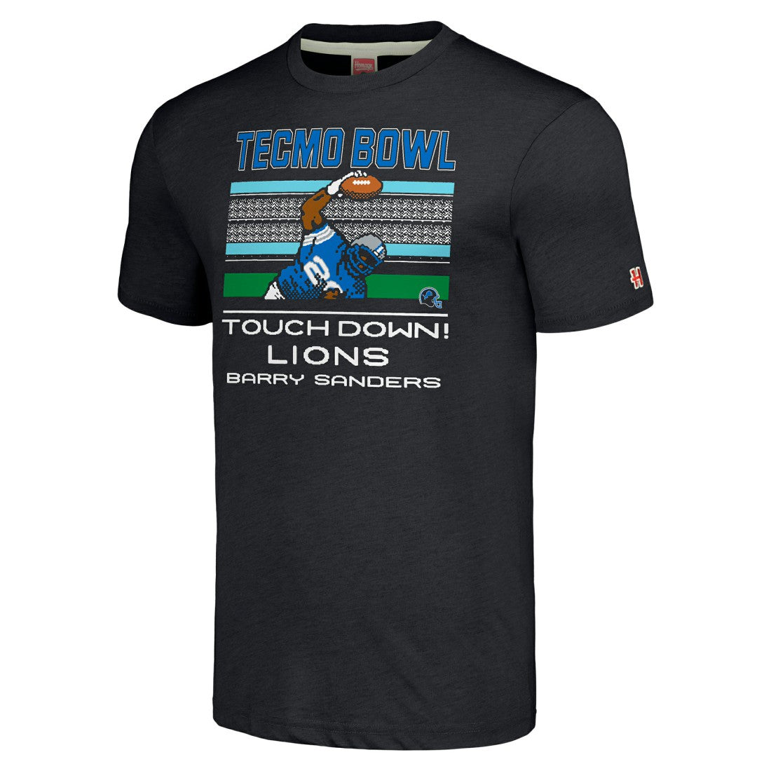 Barry Sanders  Homage Unisex Tecmo Bowl Retired Player Graphic Tri-Blend T-Shirt - Detroit Lions