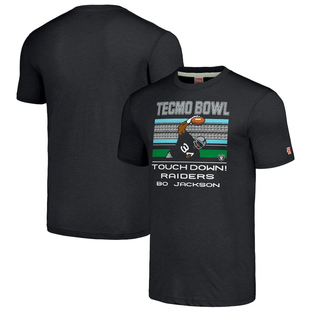 Bo Jackson  Homage Unisex Tecmo Bowl Retired Player Graphic Tri-Blend T-Shirt - Las Vegas Raiders
