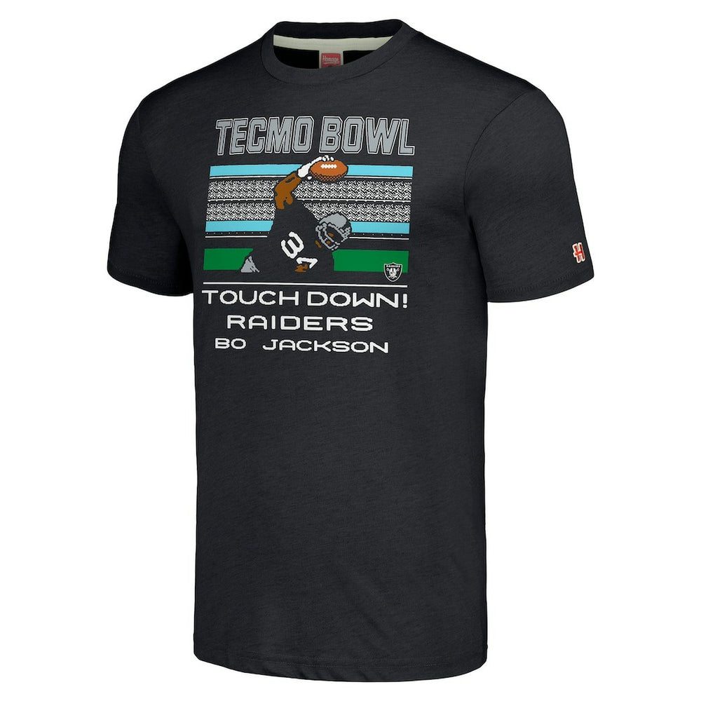 Bo Jackson  Homage Unisex Tecmo Bowl Retired Player Graphic Tri-Blend T-Shirt - Las Vegas Raiders