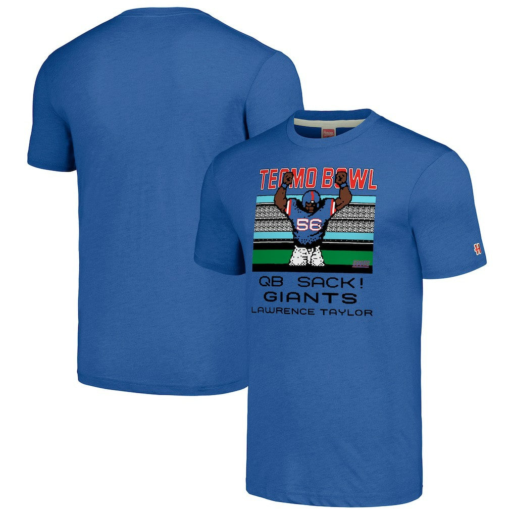 Lawrence Taylor  Homage Unisex Tecmo Bowl Retired Player Graphic Tri-Blend T-Shirt - New York Giants