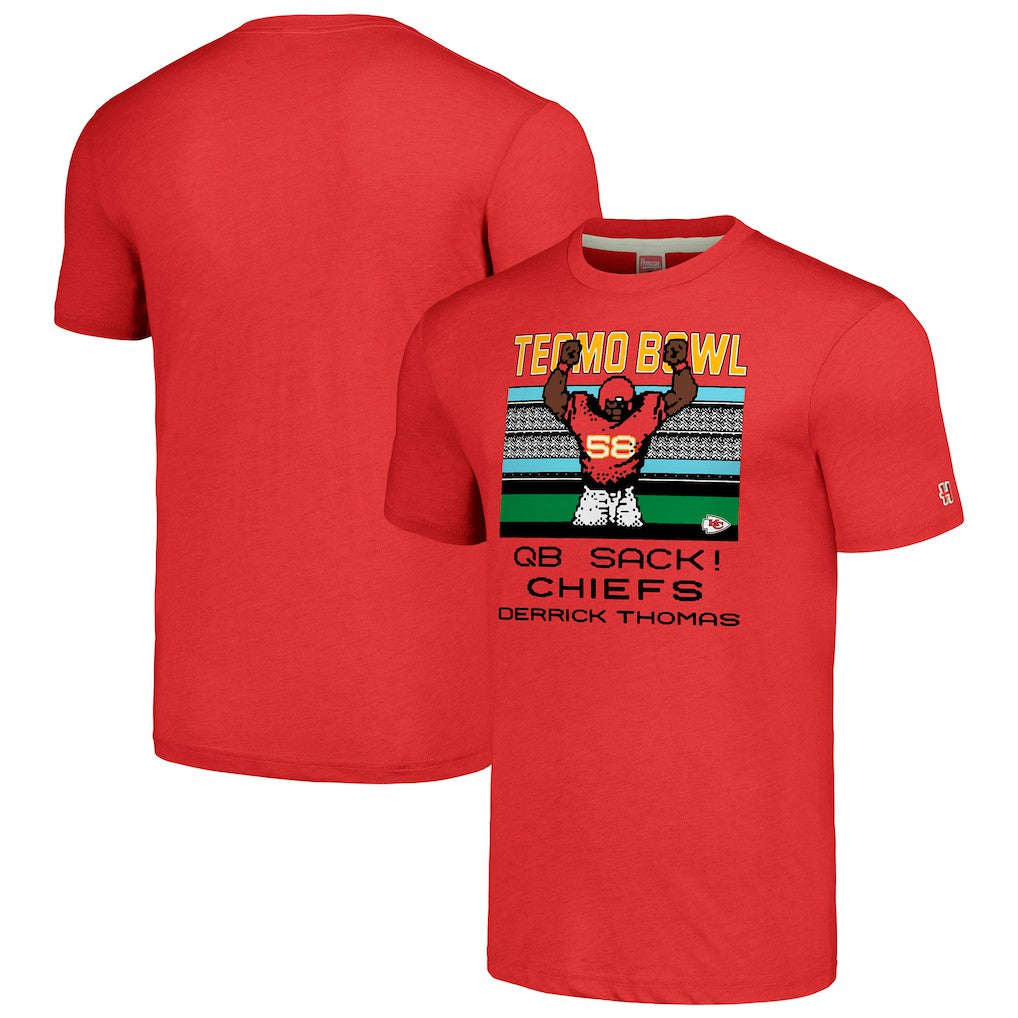 Derrick Thomas  Homage Unisex Tecmo Bowl Retired Player Graphic Tri-Blend T-Shirt - Kansas City Chiefs