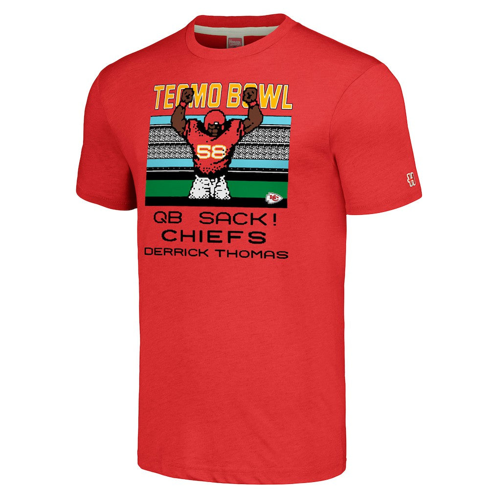 Derrick Thomas  Homage Unisex Tecmo Bowl Retired Player Graphic Tri-Blend T-Shirt - Kansas City Chiefs