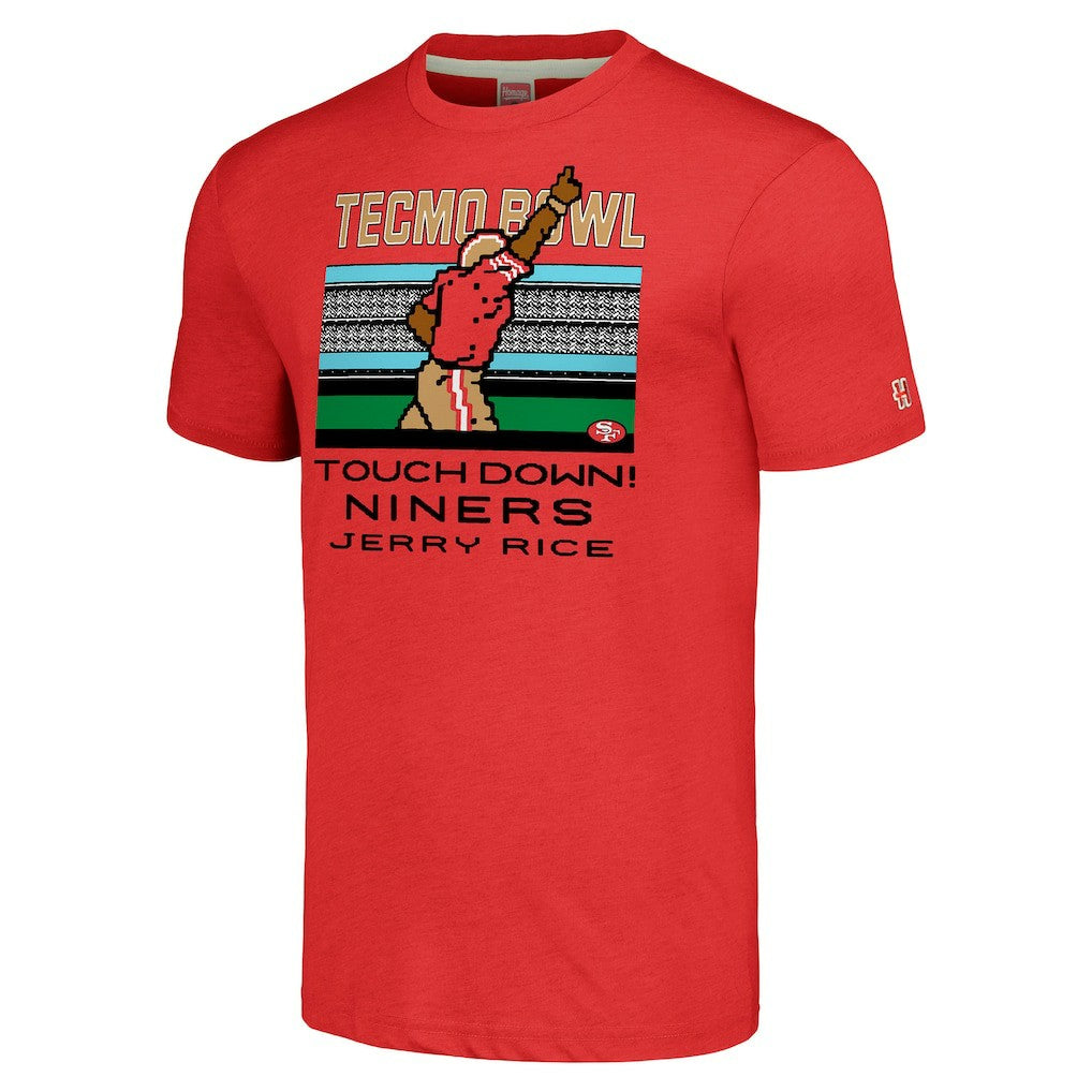 Jerry Rice  Homage Unisex Tecmo Bowl Retired Player Graphic Tri-Blend T-Shirt - San Francisco 49ers