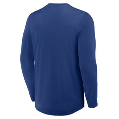 NHL Blue Tampa Bay Lightning Fanatics Adrenaline Push Long Sleeve Henley Shirt