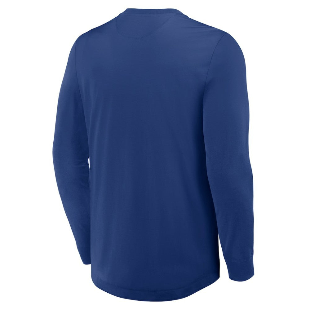 NHL Blue Toronto Maple Leafs Fanatics Adrenaline Push Long Sleeve Henley Shirt