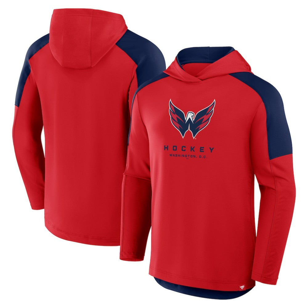 NHL Red Washington Capitals Fanatics Meta Game Transitional Pullover Hoodie