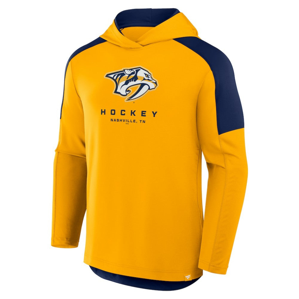 NHL Gold Nashville Predators Fanatics Meta Game Transitional Pullover Hoodie