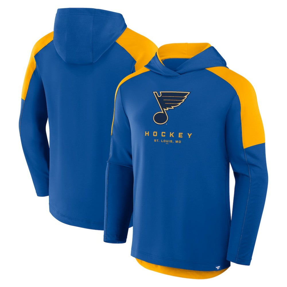 NHL Royal St. Louis Blues Fanatics Meta Game Transitional Pullover Hoodie