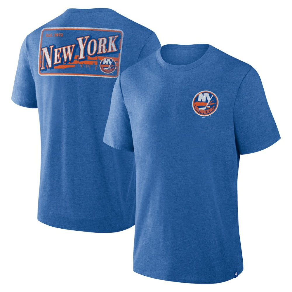 NHL Heather Royal New York Islanders Fanatics Fan Lanes Tri-Blend T-Shirt