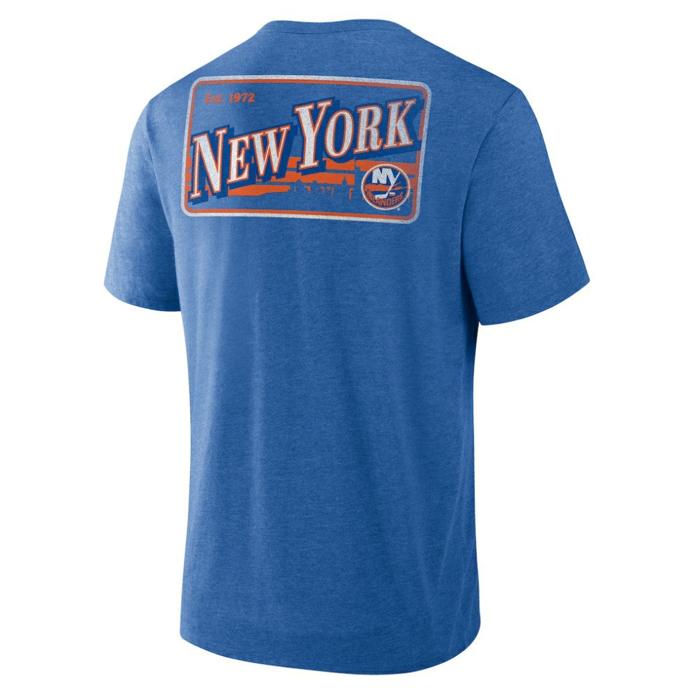 NHL Heather Royal New York Islanders Fanatics Fan Lanes Tri-Blend T-Shirt