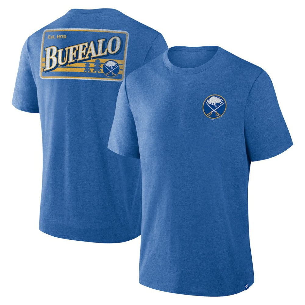 NHL Heather Royal Buffalo Sabres Fanatics Fan Lanes Tri-Blend T-Shirt