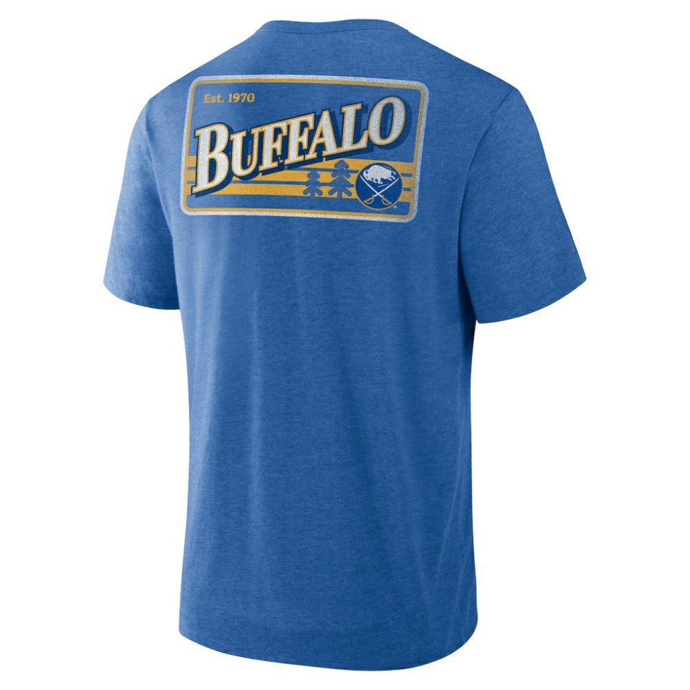 NHL Heather Royal Buffalo Sabres Fanatics Fan Lanes Tri-Blend T-Shirt