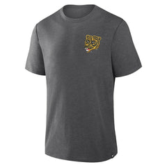 NHL Heather Charcoal Boston Bruins Fanatics Fan Lanes Tri-Blend T-Shirt