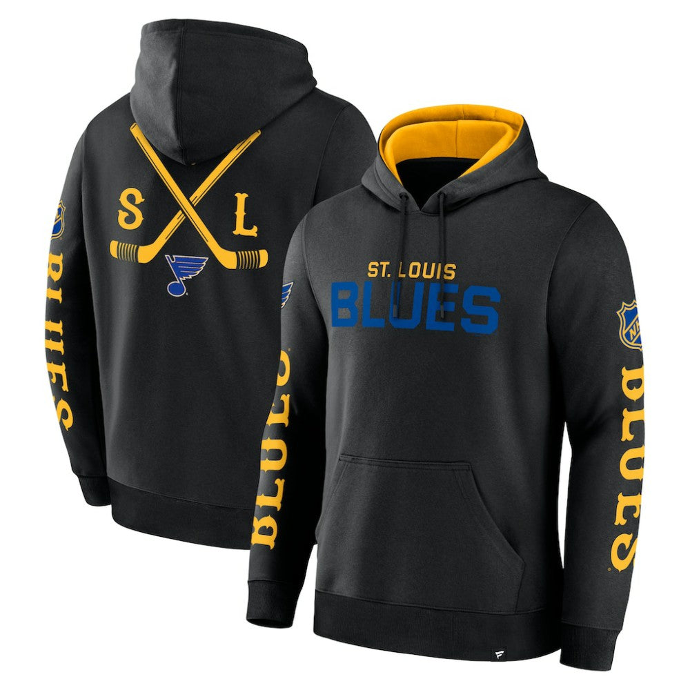 NHL Black St. Louis Blues Fanatics Big City Legacy Fleece Pullover Hoodie
