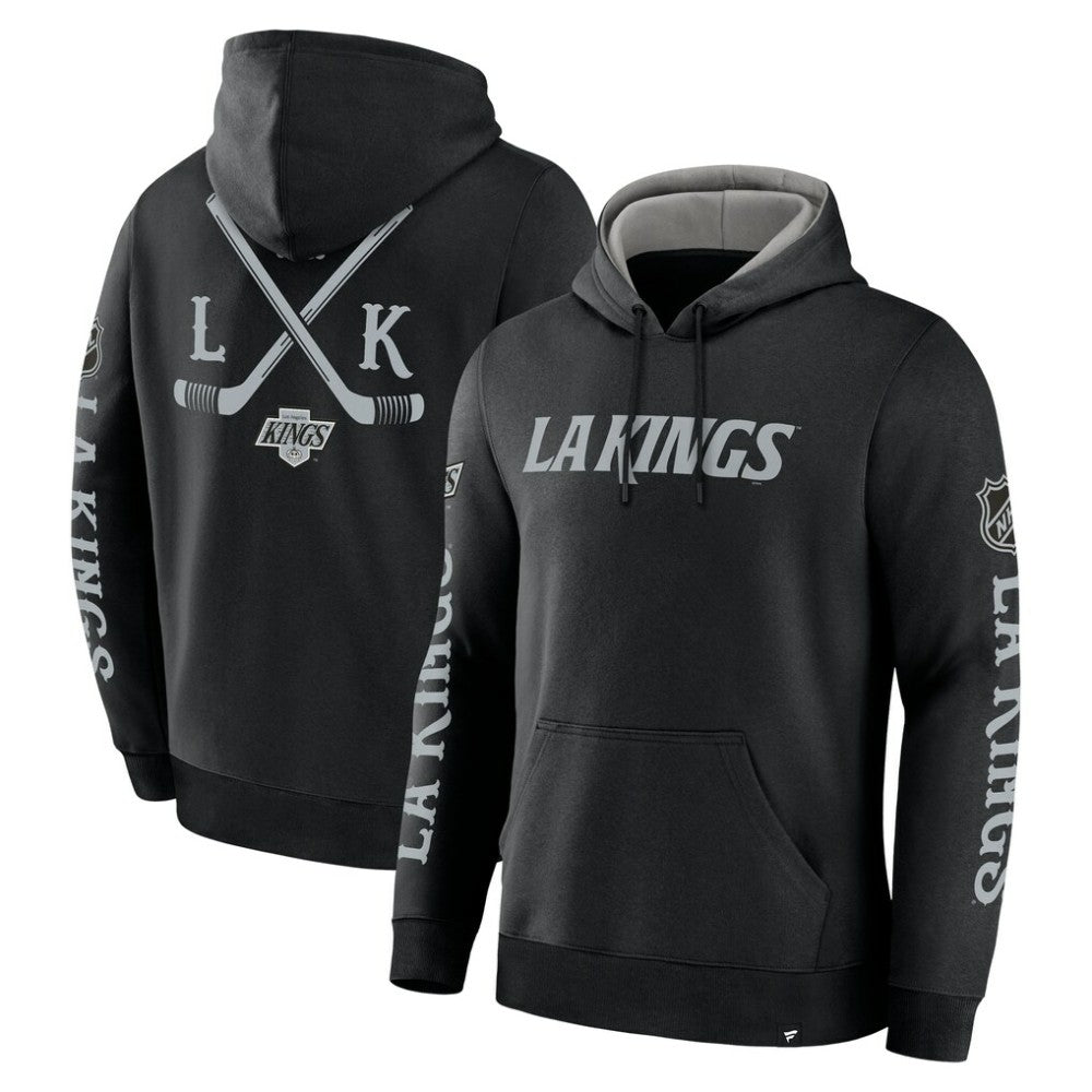 NHL Black Los Angeles Kings Fanatics Big City Legacy Fleece Pullover Hoodie