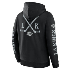 NHL Black Los Angeles Kings Fanatics Big City Legacy Fleece Pullover Hoodie